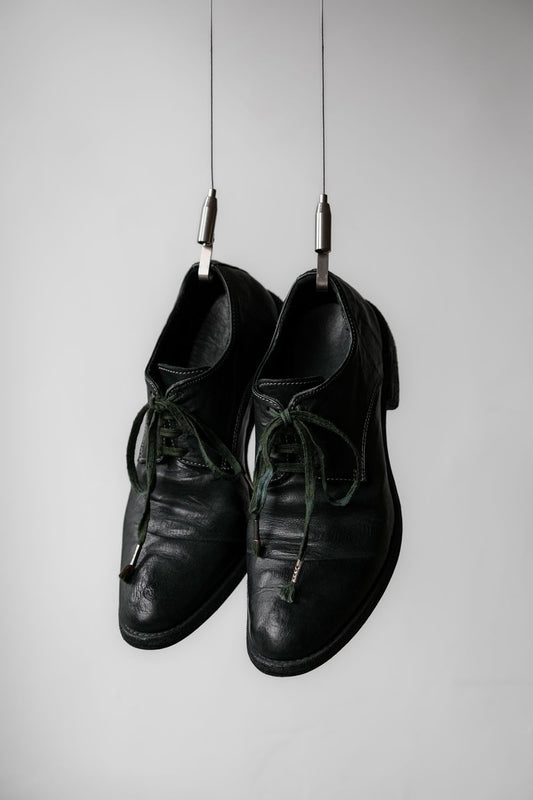 Carol Christian Poell CCP AM/2600L Derby Shoes 奧地利先鋒品牌 深墨綠染色袋鼠皮德比鞋