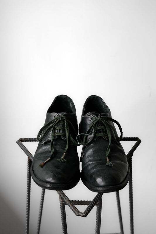 Carol Christian Poell CCP AM/2600L Derby Shoes 奧地利先鋒品牌 深墨綠染色袋鼠皮德比鞋