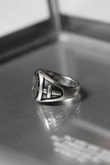 925 Sterling Gothic Cross Signet Ring Medieval Style 哥德十字印章戒 中世紀風格