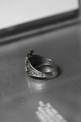 925 Sterling Christian Cross Shield Ring with Number 151 十字架盾牌戒 刻印Christian/151