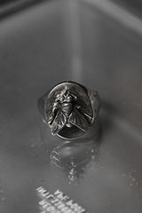 Silver Fly Insect Signet Ring 立體蒼蠅造型印章戒