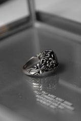925 Sterling Gothic Silver Black Stone Ring 巴洛克風黑石戒指