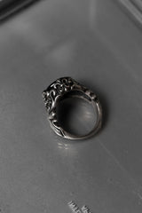 925 Sterling Gothic Silver Black Stone Ring 巴洛克風黑石戒指
