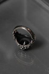 925 Sterling Gothic Silver Black Stone Ring 巴洛克風黑石戒指