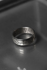 925 Sterling Engraved Script Band Ring 花體字雕刻寬版戒