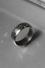 925 Sterling Engraved Script Band Ring 花體字雕刻寬版戒