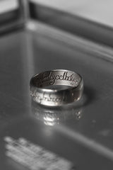 925 Sterling Engraved Script Band Ring 花體字雕刻寬版戒