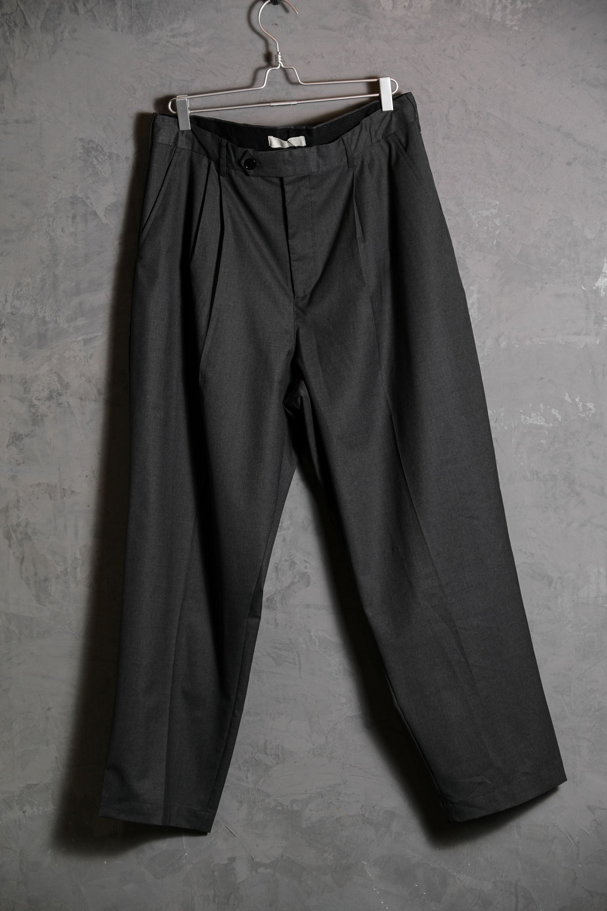 mfpen Scene Trousers Dark Gray Danish designer wool blend pleated wide