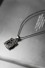 Vintage Silver Frame Necklace 復古方框項鍊