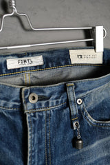 FDMTL Slim Fit Straight Selvedge Denim Jeans 日本復古設計師品牌 破壞補丁直筒布邊丹寧褲