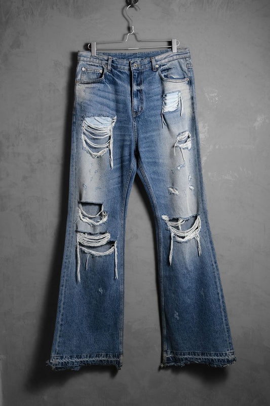 EMO stance club Destroyed Flared Jeans Korean street brand destroyed denim flared jeans