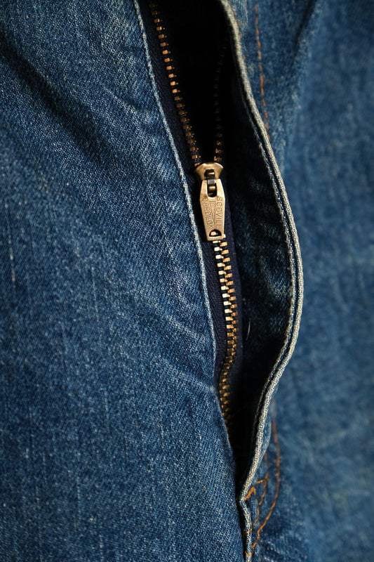 Levi's 1970's Vintage 646 Orange Tab Flared Denim Jeans Scovill Garlock Zipper Original 70s Orange Tab Denim Flared Jeans