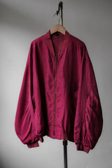 Vintage “C&amp;A” Silk Bomber Jacket 古著絲質飛行夾克 桃紅