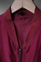 Vintage “C&amp;A” Silk Bomber Jacket 古著絲質飛行夾克 桃紅