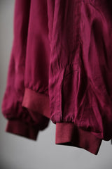 Vintage “C&amp;A” Silk Bomber Jacket 古著絲質飛行夾克 桃紅