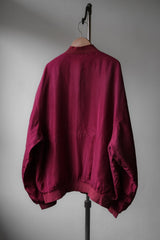 Vintage “C&amp;A” Silk Bomber Jacket 古著絲質飛行夾克 桃紅
