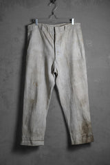 French Vintage Dirty Cotton Work Pants 法國古著 棉質斜紋布工裝褲