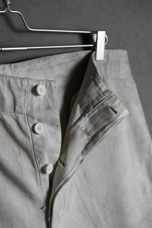 French Vintage Dirty Cotton Work Pants 法國古著 棉質斜紋布工裝褲