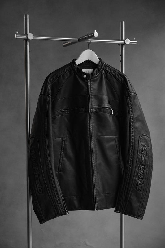 1dyLL Presto Leather Biker Jacket 台灣設計師品牌 合成皮賽車皮衣夾克
