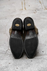 DOUBLE RL Suede Leather Cowboy Western Boots Made in USA 美國製 麂皮拼接雕花牛仔西部靴