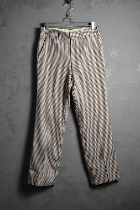 1970~80’s Vintage Check Polyester Disco Pants Talon Zipper 美國古著 迪斯可滌綸長褲