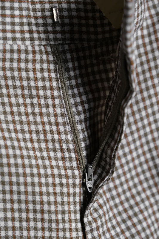 1970~80’s Vintage Check Polyester Disco Pants Talon Zipper 美國古著 迪斯可滌綸長褲