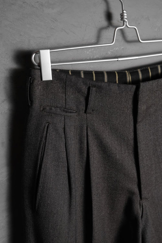 Japanese Vintage “NICOLE by Koba” Wool Tuck Pants 日本古著 高腰羊毛打褶西裝褲