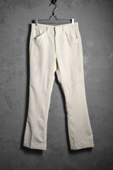 1970’s Spring Set Vintage Stretch Fabric Striped Bootcut Pants Talon Zipper 古著米黃條紋靴型褲