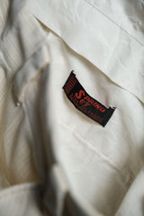 1970’s Spring Set Vintage Stretch Fabric Striped Bootcut Pants Talon Zipper 古著米黃條紋靴型褲