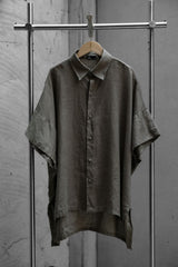 FRI 27 NOV. Linen Cape Shirt 泰國設計師品牌 棉麻斗篷襯衫 草綠