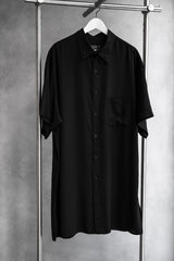 Yohji Yamamoto power of the WHITE shirt Arrange Collar Shirt 2 山本耀司支線 拉鏈裝飾領人造絲襯衫