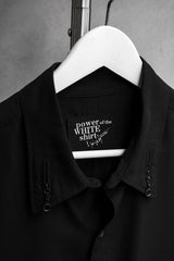 Yohji Yamamoto power of the WHITE shirt Arrange Collar Shirt 2 山本耀司支線 拉鏈裝飾領人造絲襯衫