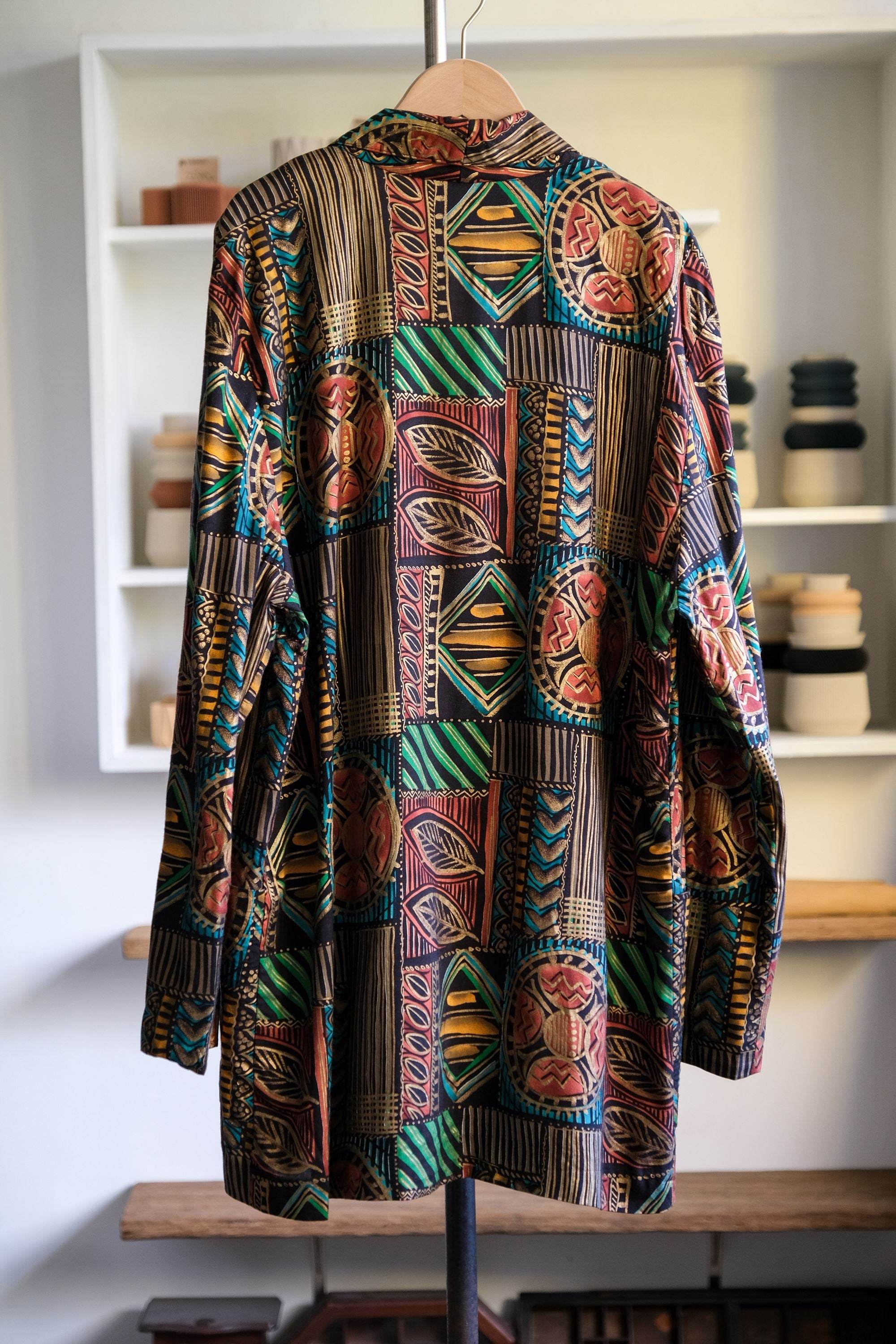 Vintage “Kensington Square” Multi Color&Print Blazer Jacket Made i ...