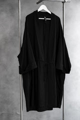 GROUND Y Yohji Yamamoto Hanten Coat山本耀司支線 三醋酸抽繩罩袍大衣