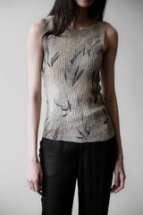 ARMANI COLLEZIONI Wrinkle Tank Top 亞曼尼 印花皺摺背心 義大利製