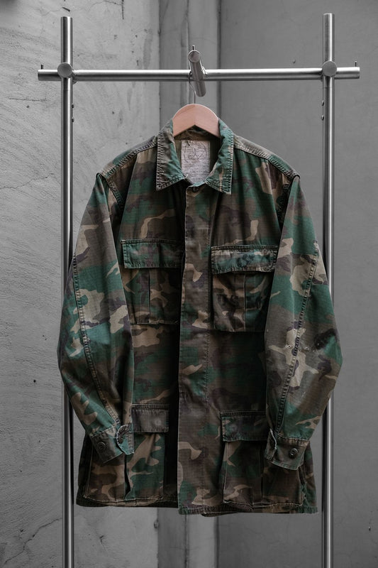 USMC Vintage Woodland Camo Jungle Jacket US Marine Corps Woodland Camouflage Field Shirt Jacket