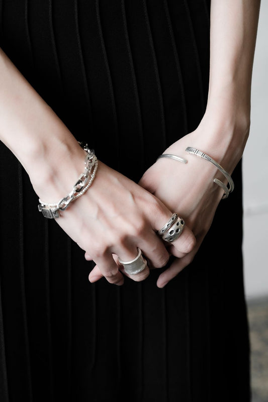 Minimalist Bead Chain 999 Silver Bracelet
