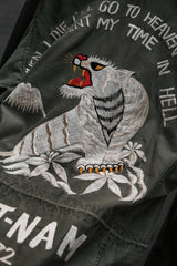U.S.ARMY 1960’s M-51 Vietnam War Embroidered Field Jacket OG-107 美軍公發 越戰老虎紀念刺繡野戰夾克 Crown Zipper