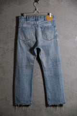 CELINE HOMME Wesley Straight -Leg Distressed Jeans Straight brushed jeans made in Japan