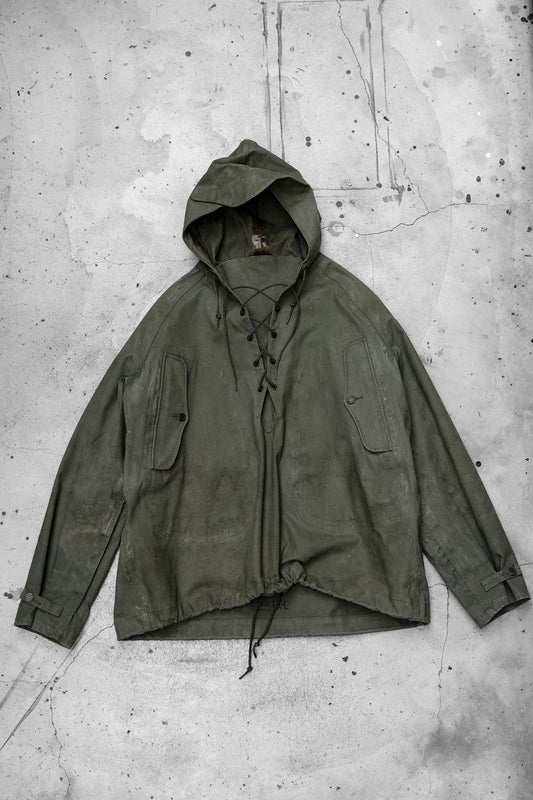 USNAVY 1950's WWII Deck Rain Parka WWII US Navy public issue deck raincoat with hood