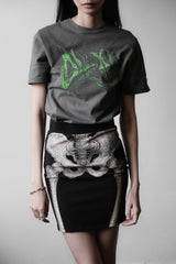 Deluxe Skeleton Tee Japanese street brand flip band L7 skeleton print short T made in Japan