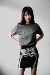 Deluxe Skeleton Tee Japanese street brand flip band L7 skeleton print short T made in Japan