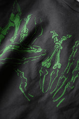 Deluxe Skeleton Tee Japanese street brand flip band L7 skeleton print short T made in Japan