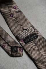 Yohji Yamamoto COSTUME D’HOMME Silk Tie 山本耀司 商務制服支線 千鳥格繡花絲質領帶