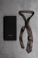 Yohji Yamamoto COSTUME D’HOMME Silk Tie 山本耀司 商務制服支線 千鳥格繡花絲質領帶