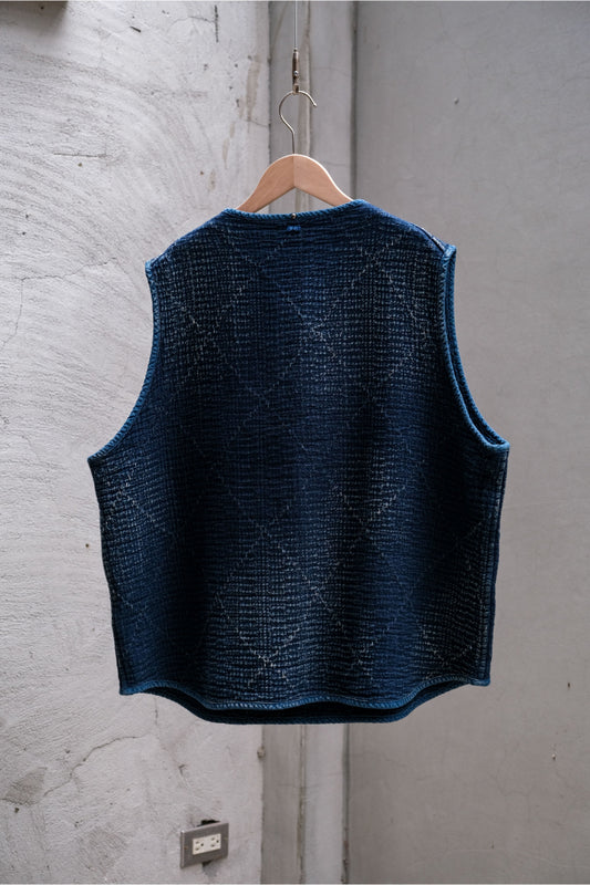 Porter Classic Sashiko Pullover Vest 吉田克幸 藍染刺子布寬版背心