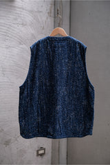 Porter Classic PERE TANGUY SASHIKO ZIP-UP VEST 吉田克幸 藍染刺子布拉鏈背心