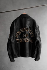 Vintage University of Waterloo Varsity Leather Jacket 古著滑鐵盧大學 校隊皮衣夾克