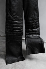 Vintage Hein Gericke Leather Motorcycle Bib Overalls 古著真皮摩托車騎士吊帶褲 黑色