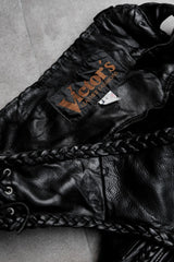 Vintage Victor’s Leather Motorcycle Biker Chaps Pants Made in USA 古著真皮機車騎士皮套褲 美國製
